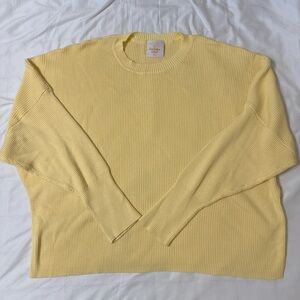 The Lullaby Club Butter Yellow Ribbed Women’s Sweater Size M/L
